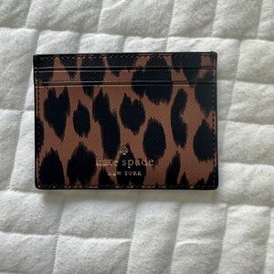 Kate spade leopard small wallet